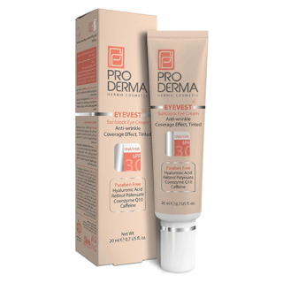 کرم ضد چروک رنگی دور چشم SPF30 مناسب رفع تیرگی زیر چشم پرودرما
