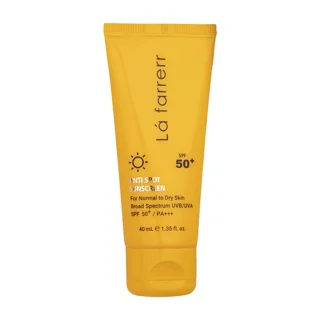 کرم ضدآفتاب و ضدلک بی‌رنگ SPF 50 لافارر حجم 40 گرم